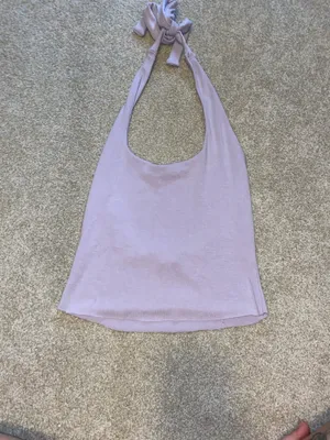 ASOS Lilac Halter Crop Tank Top thumbnail 4