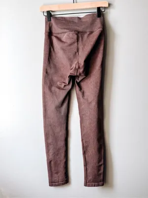 Offline by Aerie High Rise Ribbed Panel Leggings Brown S/P Athleisure thumbnail 6
