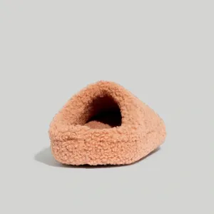 Madewell Sherpa Scuff Slippers Camel Sz 10- Sold Out thumbnail 4