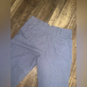 Sundance Womens Amelia linen Pant in Blue Stripe 12 $100 stripes fall casual thumbnail 6