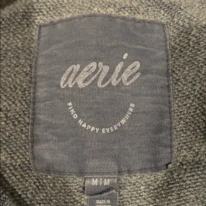 AERIE Checked Out Oversized Crew Neck Pullover Sweatshirt Size M thumbnail 5