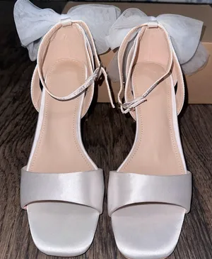 Chic Satin Women's Heels with Bow Accent thumbnail 1