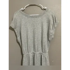 Aerie Offline Weekend Fleece Gray Cotton Cut Out Dress Pockets Women Size Medium thumbnail 6
