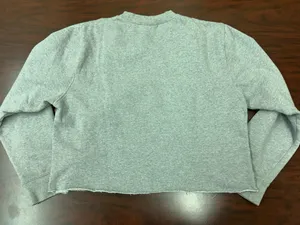 Mitchell & Ness Washington Redskins Grey Cropped Crewneck Sweatshirt Size Large thumbnail 4