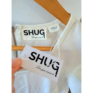 NWT SHUG White August Ruffled‎ Mini Dress Womens White Large thumbnail 3