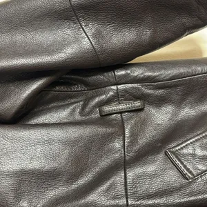 Vtg Wilsons thinsulate Leather jacket Asymmetrical‎ Zip Lined chocolate Brown S thumbnail 6