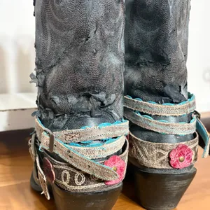 Durango Womens 12in Lifestyle Western Boots Black Distressed DCRD146 Size 8.5M thumbnail 7