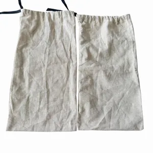 Gucci 2 Dust Bags Oatmeal Cotton Shoe Storage Travel Bags‎ 17x8.25 thumbnail 3