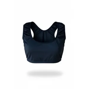 Unbranded Ruched Shoulder Sports Bra, Women's,‎ Black Racerback Fits S/M thumbnail 3
