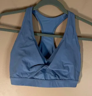 Gymshark Light Blue Racerback Sports Bra thumbnail 1