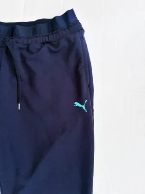 Puma Active Woven Pants Logo Joggers - XL - Peacock Navy Blue thumbnail 2