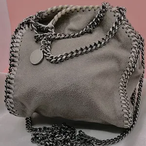 Authentic Stella McCartney Falabella Mini Tote in classic grey thumbnail 3