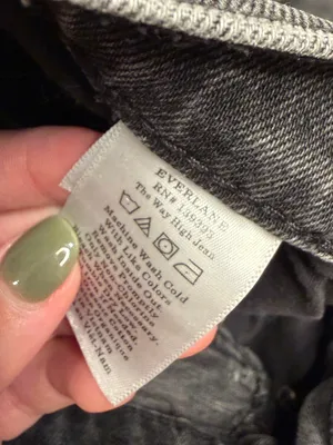 Everlane Way-High Jean Washed Black Wide Leg Jeans Size 24 Regular WW-GHB-4474B thumbnail 4