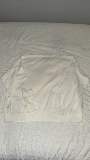 Hollister White Sweater with Pink Bow thumbnail 3