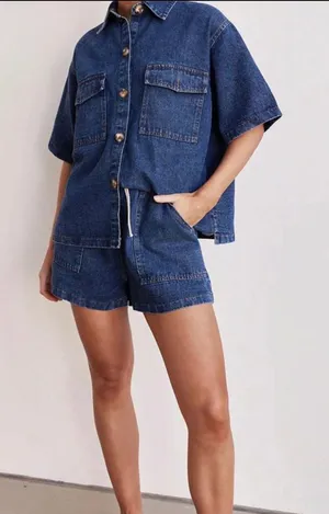 SheIn Jean Short Set thumbnail 1
