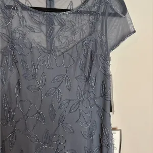 NWT Papell Studio beaded illusion dress thumbnail 3