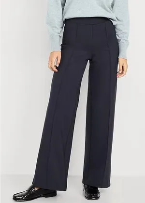 Old Navy Extra High Rise Stevie Wide Leg Pants Navy XL Dressy Casual Minimalist‎ thumbnail 1