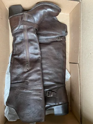 Stetson Bianca Over The Knee Brown Leather Zipper Fashion Riding Boots thumbnail 7