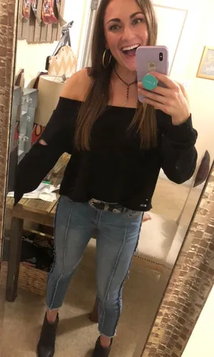 Off The Shoulder Night Out Top Black thumbnail 1