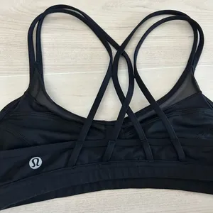 black mesh lululemon strappy bra thumbnail 5