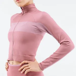 Fabletics Pink Canyon / Lavender Lustre Tory Cropped Seamless Jacket thumbnail 1