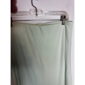 NWT OGL Move Mint Sage Light Green Flowy A-Line Maxi Midi Skirt Women Medium thumbnail 6
