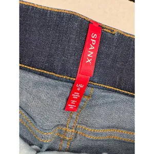 SPANX Flare Jeans Women Petite Large L/G Midnight Wash Pull On Stretch Denim NWT thumbnail 4