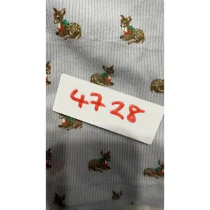 Skims Holiday Deer Ribbed Tank Top Light Blue Fawn Print Scoop Neck Womens M thumbnail 8