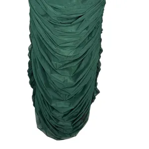 Missguided Ruched Mesh Mini Dress 8 Green‎ Puff Sleeve Bodycon Cocktail NWT thumbnail 6