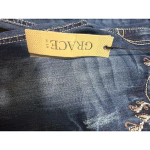 Grace in LA Embellished Pocket Bootcut Dark Wash Jeans Size 26 NEW with Tags thumbnail 3