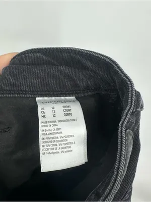 American Eagle Outfitters Black Mom Straight Jeans Size 12 Short Distressed Boho thumbnail 9