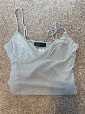 White Fox Blue Tank Top thumbnail 1