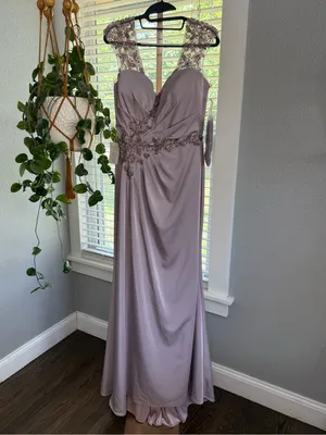 NWOT Marsoni by Colors Gown in Dusty Rose Size 8 Style#MV1133 Ruched Embellished thumbnail 3
