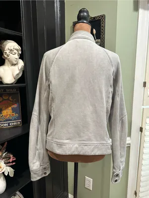Marrakech by Anthropologie Gray Knit French Terry Moto Jacket – Size Small thumbnail 13