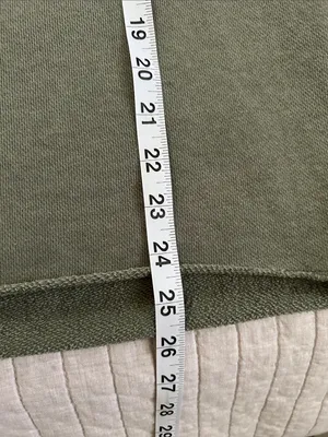 Aerie crew olive green comfy casual boxy light sweatshirt XS oversized thumbnail 10