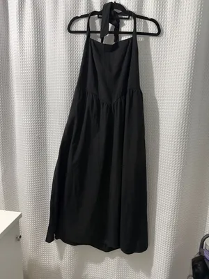 ZESICA Women's Summer Sleeveless Halter Midi Black Dress Size Large thumbnail 2