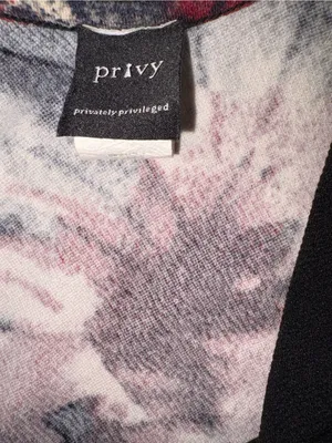 privy Black Floral Long-Sleeve Dress with Burgundy and Cream Blooms thumbnail 3