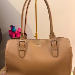 Kate Spade Charlotte Street Miles Saffiano Leather Camel Tote Shoulder Bag thumbnail 1