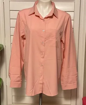 Women's Pink Button Down Shirt thumbnail 1