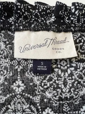 Universal Thread Black White Medallion Print Cotton Tank Top Size S thumbnail 4