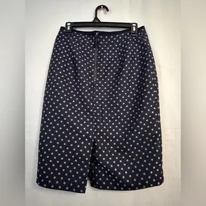 Ann Taylor women’s Size 4 Navy Polka Dot Skirt A-Line Lined Career Classic(A490) thumbnail 5