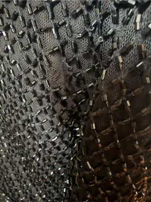 Mac Duggal Fully Beaded Whimsygoth MIDI Cocktail Sheath Dress Black 8. thumbnail 6