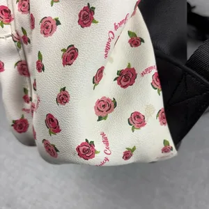 Juicy Couture Backpack White Pink Rose Floral Multi Zip Coquette Y2K Style thumbnail 12