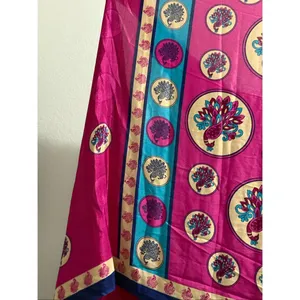 Women's Silk saree Jolly Silks Blue Pink New thumbnail 7