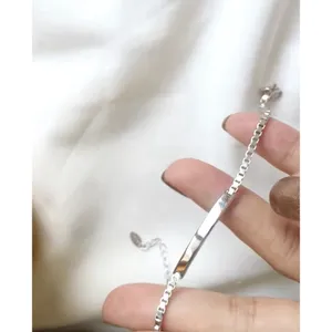 Solid Box Chain Bracelet | 925 Sterling‎ Silver thumbnail 13