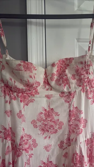 Sky to Moon Pink floral maxi dress thumbnail 2