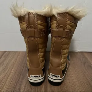 Sorel Tofino II Size‎ 5 Waterproof Winter Snow Boots Faux Fur Tan Black apres thumbnail 8