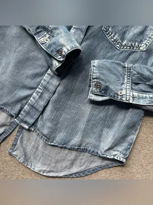 Anthropologie Cloth & Stone Chambray Button Down Shirt XS thumbnail 5