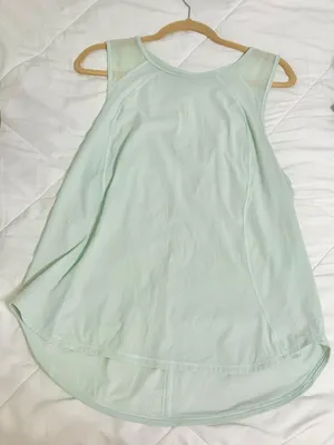 light blue sleeveless tank top thumbnail 1