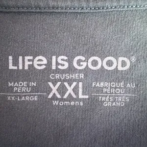 Life is Good Christmas Grinch Long Sleeve Crusher Tee XXL holiday Santa Women’s thumbnail 8